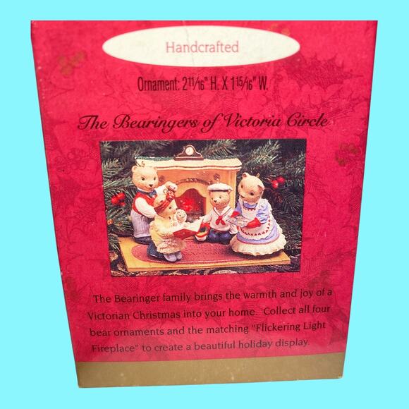 Vtg 1998 Bearinger Bear Hallmark Christmas Ornament First in Collection of 4 - Picture 4 of 4
